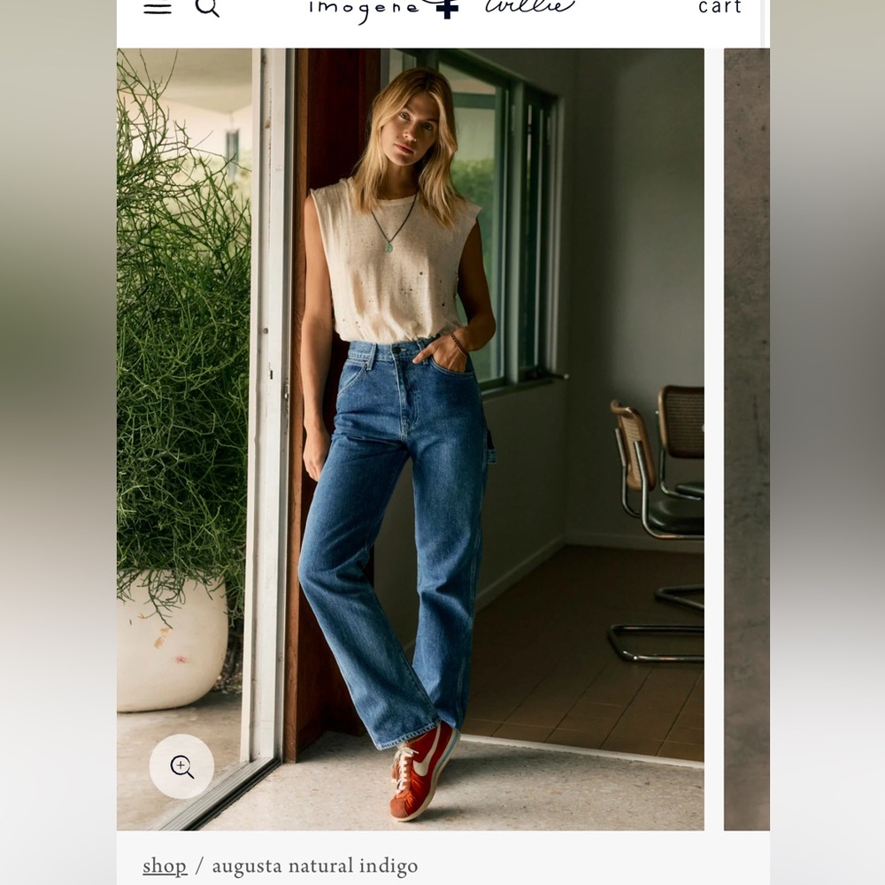 imogene + willie Natural Indigo Augusta Straight Leg Pants